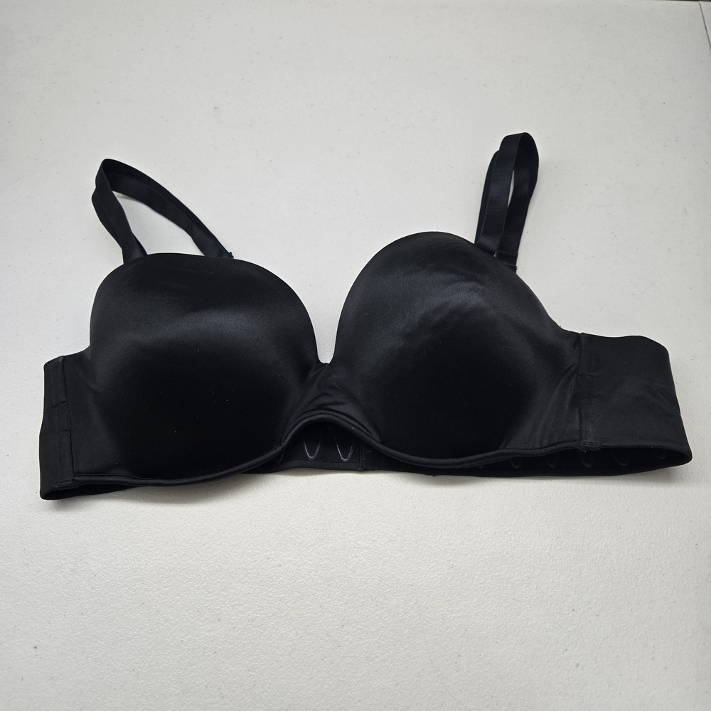 Cacique Women Bra 42C Black Padded Underwired Strap Multi Way Strapless